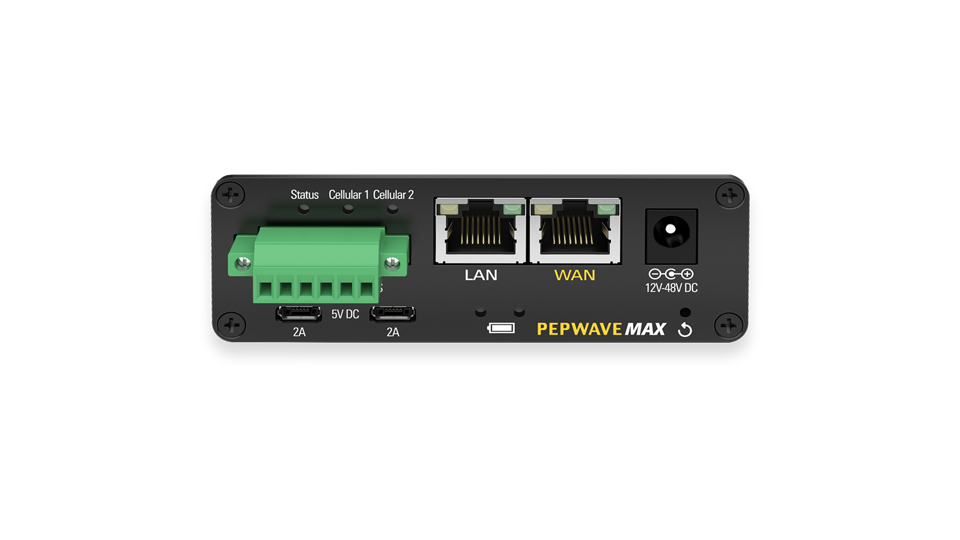 Pepwave MAX Transit Duo. Dual LTE-A Pro Router ideal for transportation deployments.