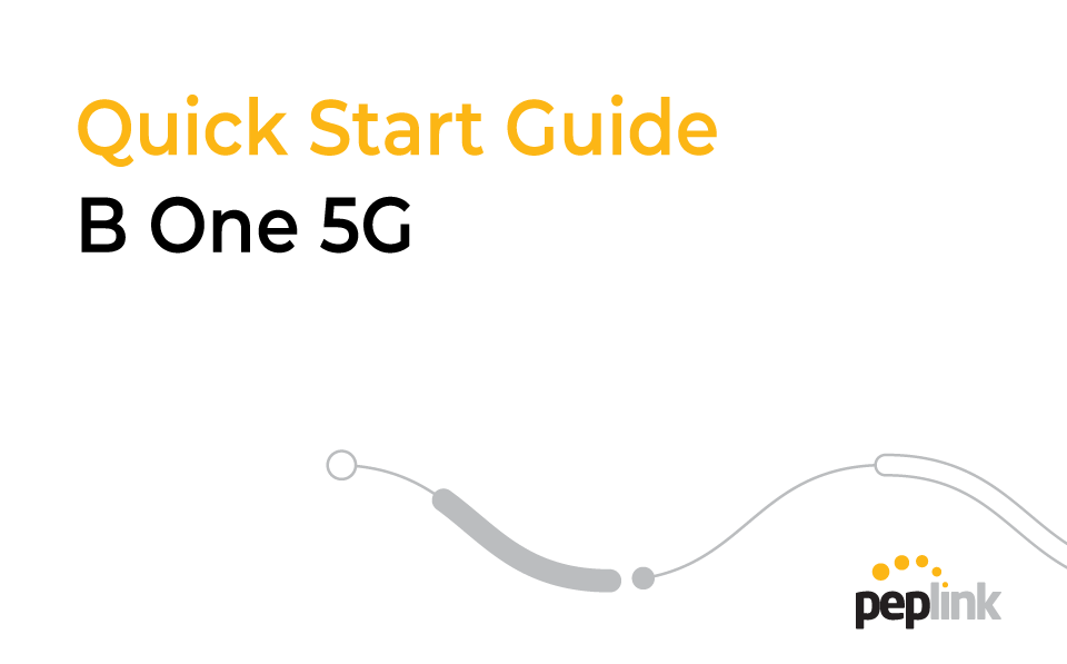 B One 5G Quick Start Guide