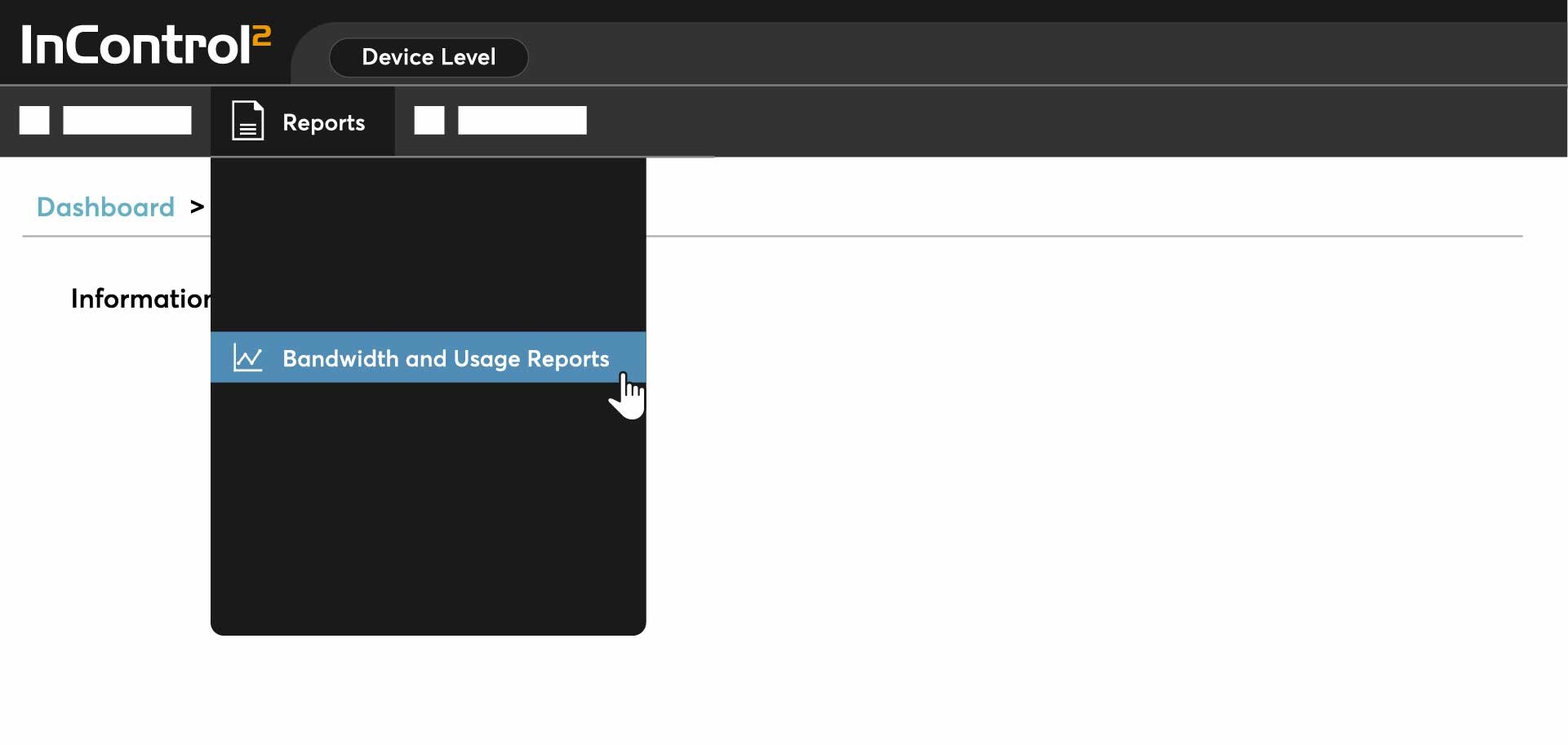 Select Bandwidth and Usage Reports