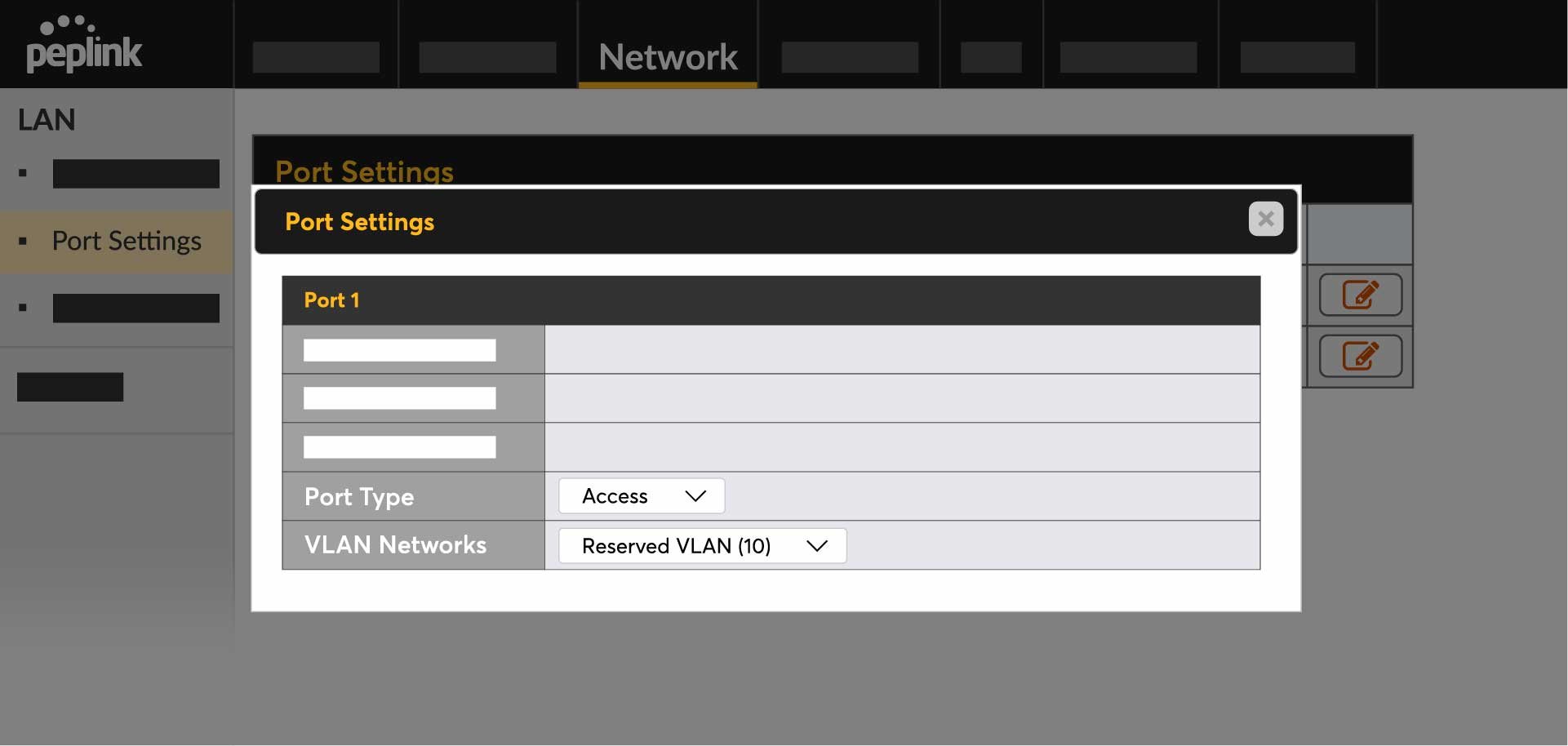 Configure a LAN Port as the 'Access Port'
