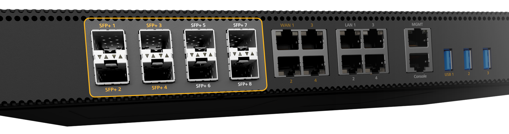 8x 10G Fiber ports