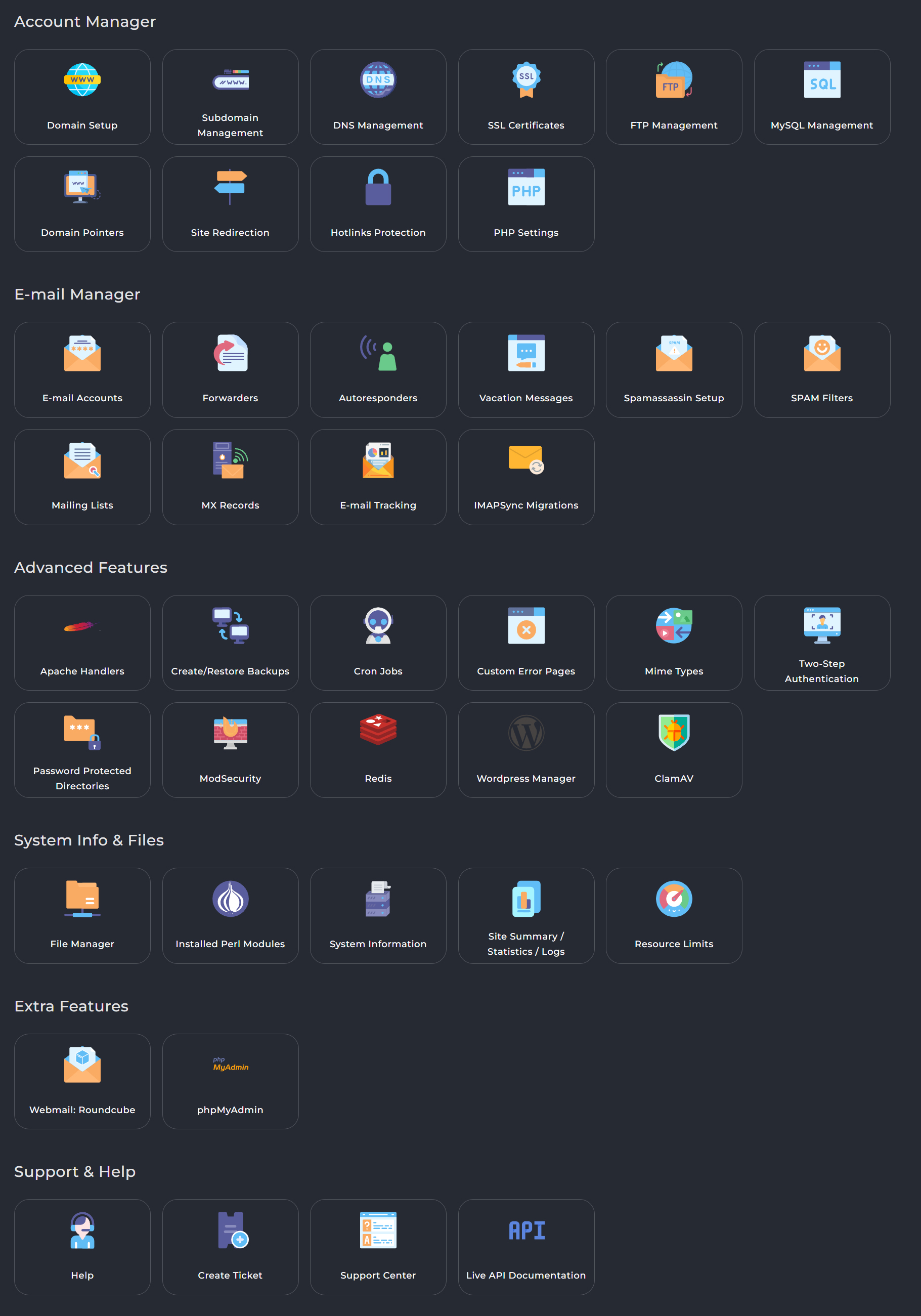 Shared Hosting Web Beheerpanel