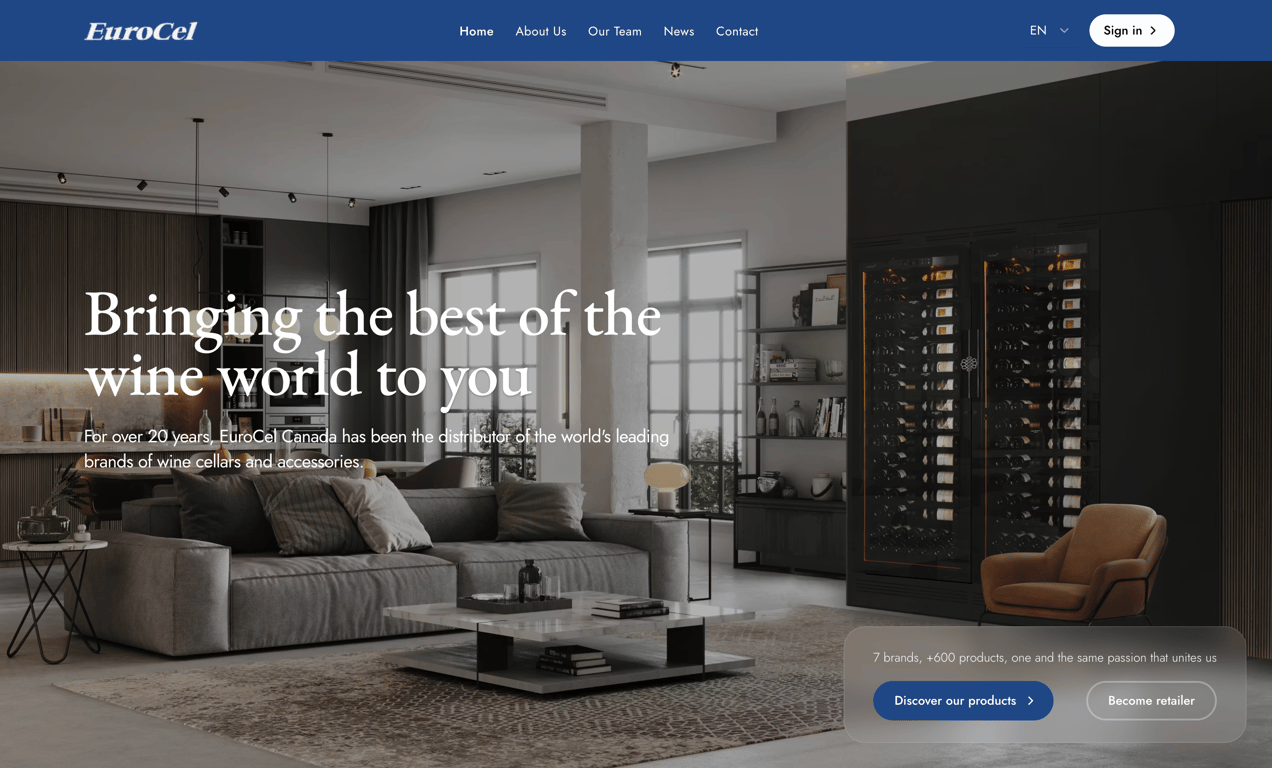 Distribution EuroCel Website