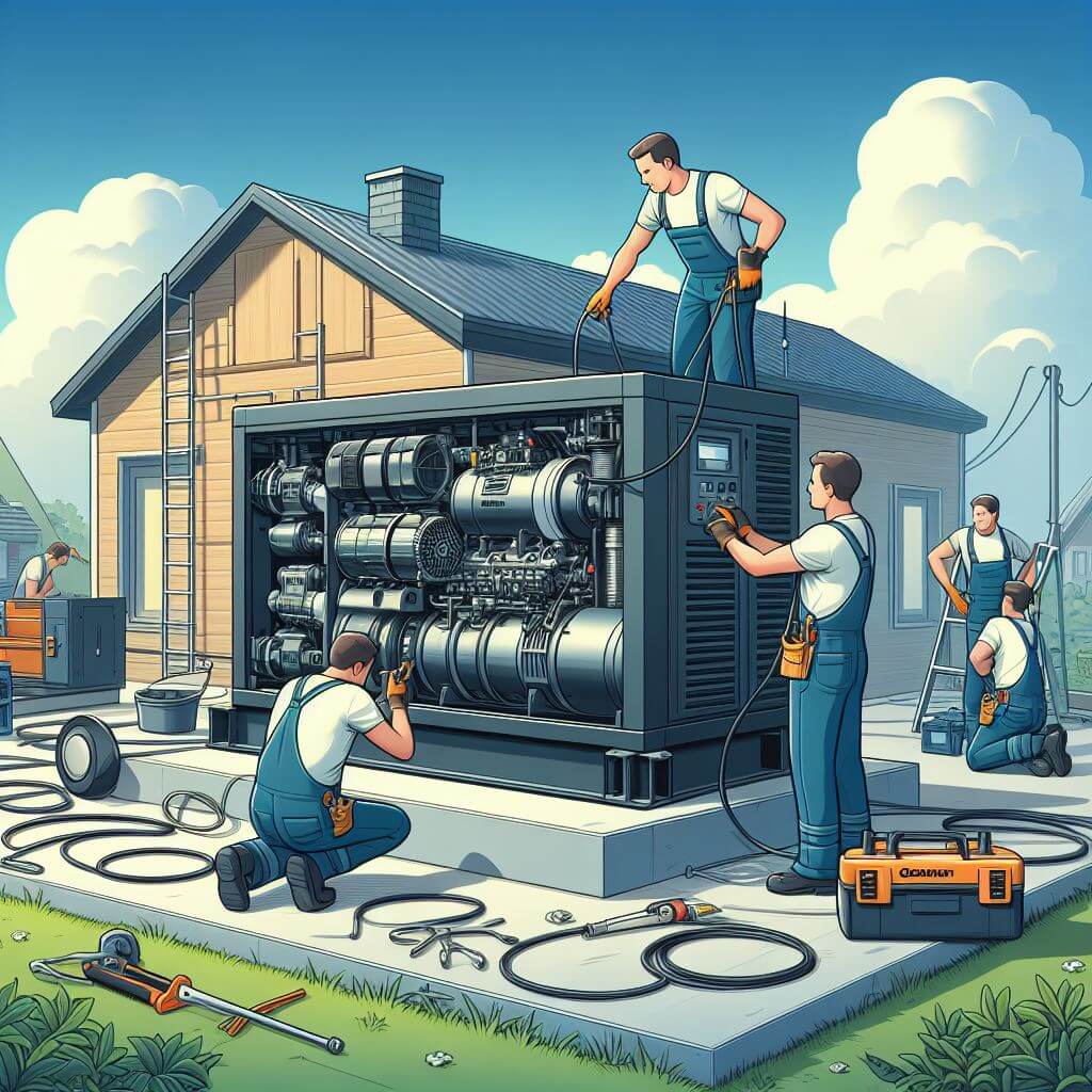 Generator installation company near me ensuring reliable power supply by Smart Technical Services in jeddah