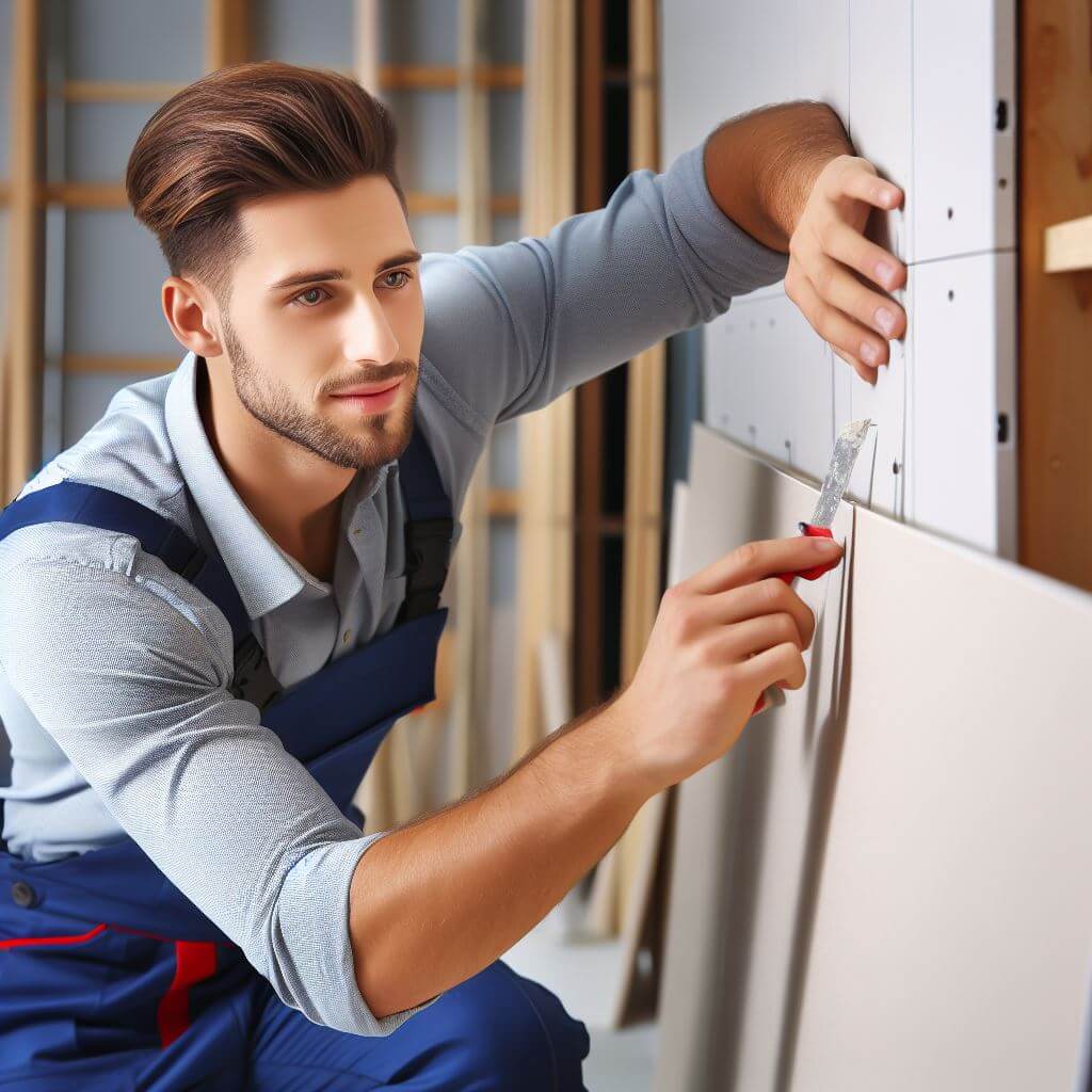 gypsum board worker possess extensive knowledge and expertise in the installation of gypsum boards. 