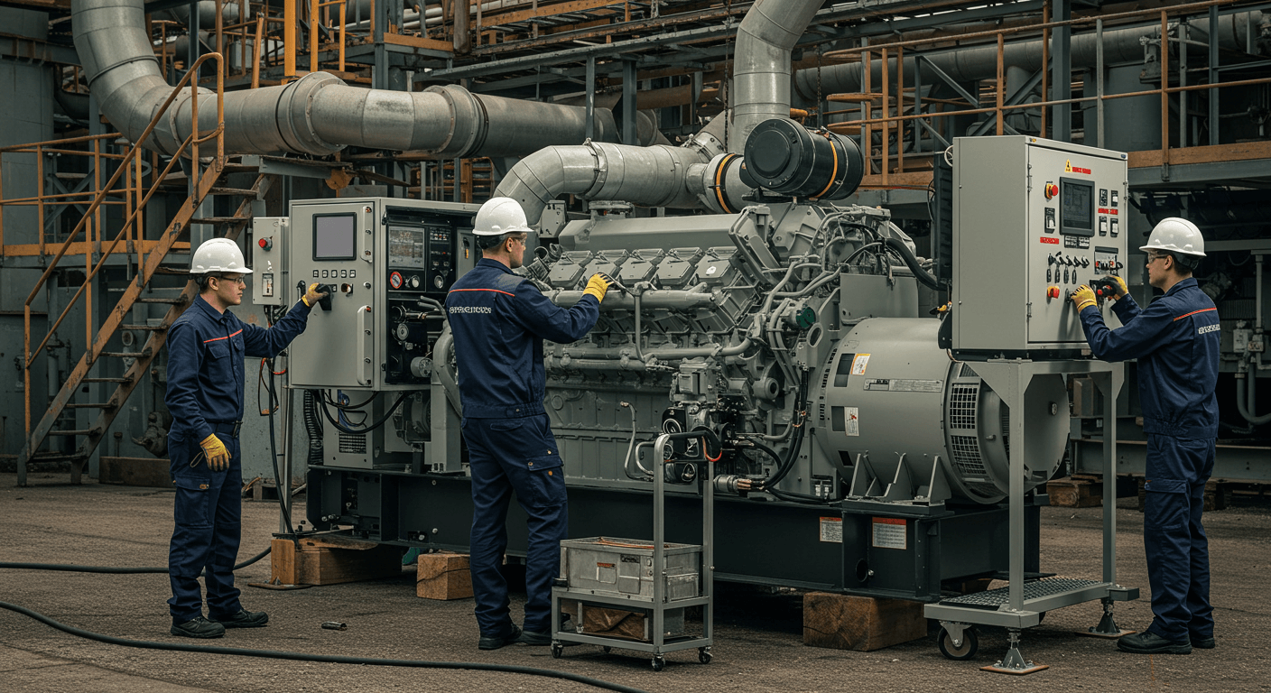 A skilled technician performing generator repair in Jeddah, ensuring reliable and efficient operation of the equipment.