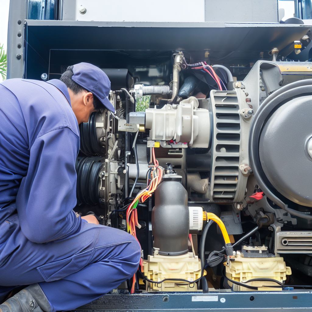 صورة لمجموعة من مولدات الكهرباء