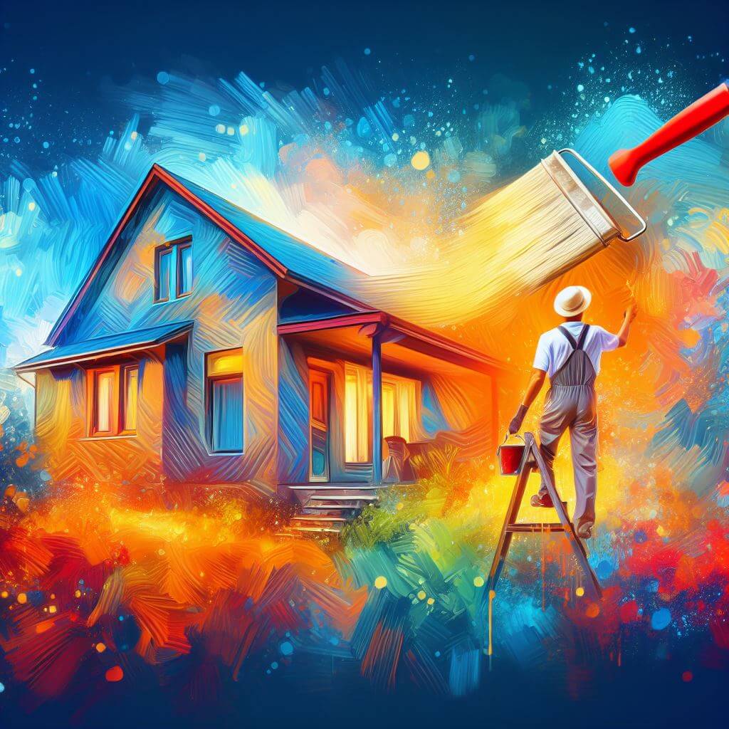 Professional painter at Smart Technical Services enhancing a room's beauty