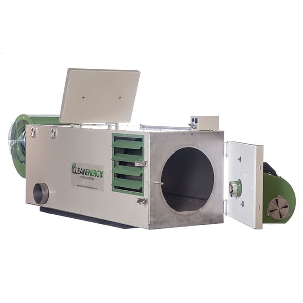 CE-250 Waste Oil Furnace with Doors Opened