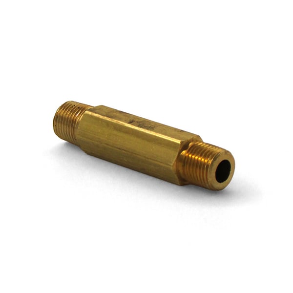 1/8 inch MPT by 2 inch Brass Hex Nipple - 50065