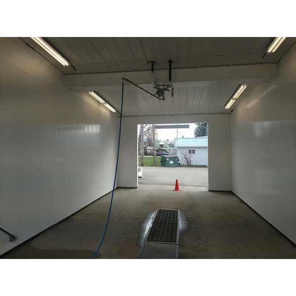 Car Wash Bay with EZ-Liner PVC Panels Installed