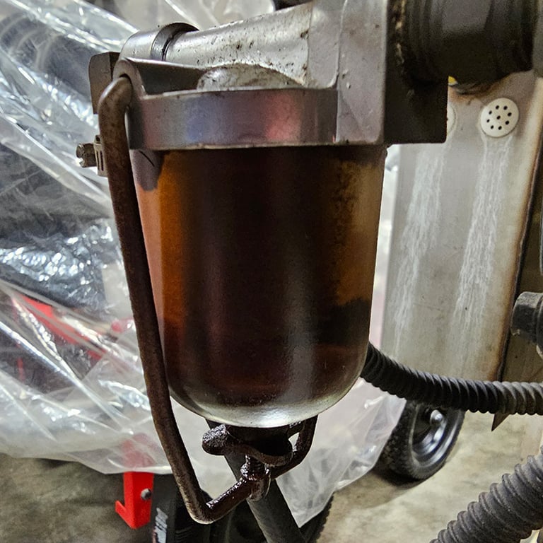 Fuel Filter Filled with Gunk and Debris
