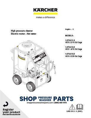 Karcher HDS Cage Operator's Manual