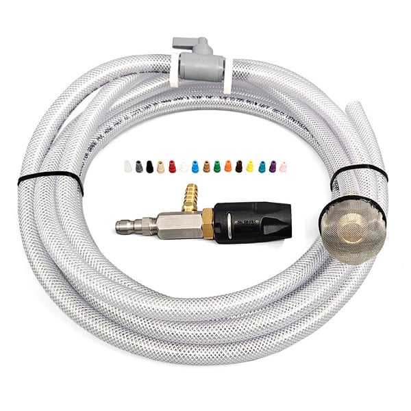 X-Jet M5 Kit with X-Jet M5 Nozzle, Proportioner Kit, and 15 ft Chemical Line with Filter