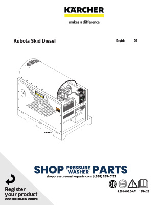 Karcher HDS DE Cage Operator's Manual