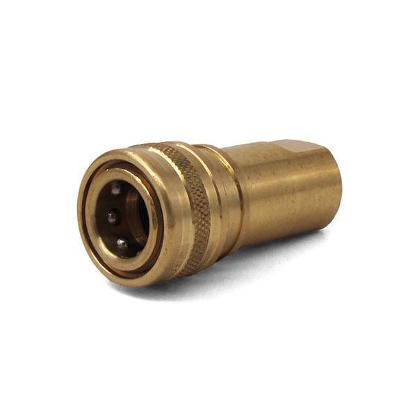 Brass Double Shut-Off Coupler