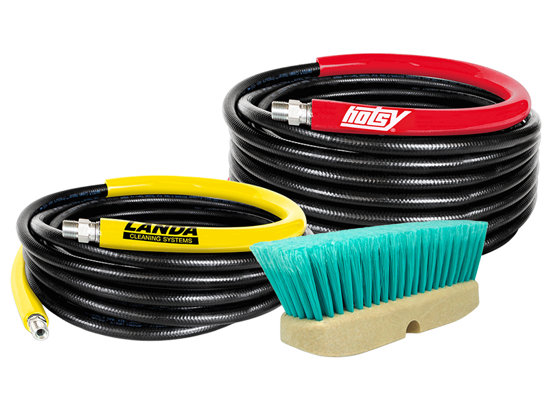 Landa & Hotsy Pressure Washer Hoses and Nylon Brush