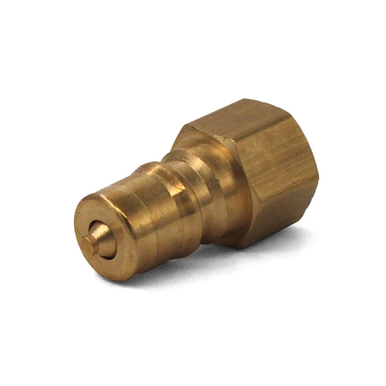 Brass Double Shut-Off Plug QC x FPT