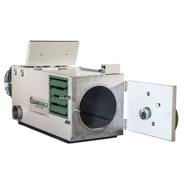 Clean Energy CE-180 with Open Furnace Door