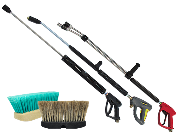 Trigger Gun & Lance combo package selection and truck wash brushes.
