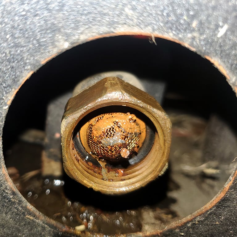 Corroded Garden Hose Filter