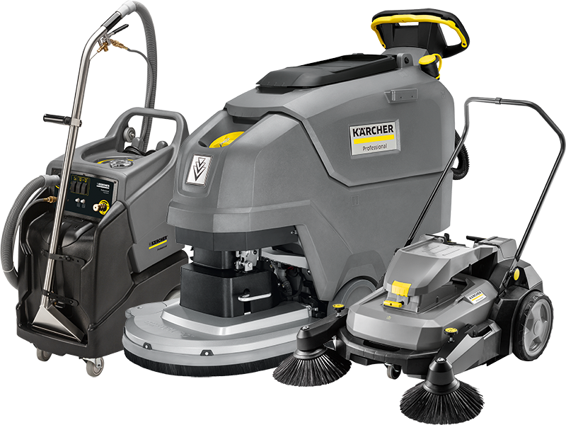 Karcher KM 70/30 Sweeper, BD 50/55 Scrubber and Puzzi Box Extractor