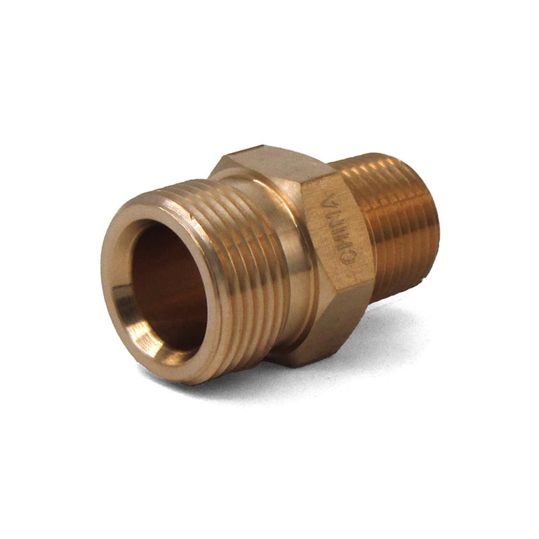 M22 M x 3/8 in MPT Brass Twist Coupler - 8.707-185.0