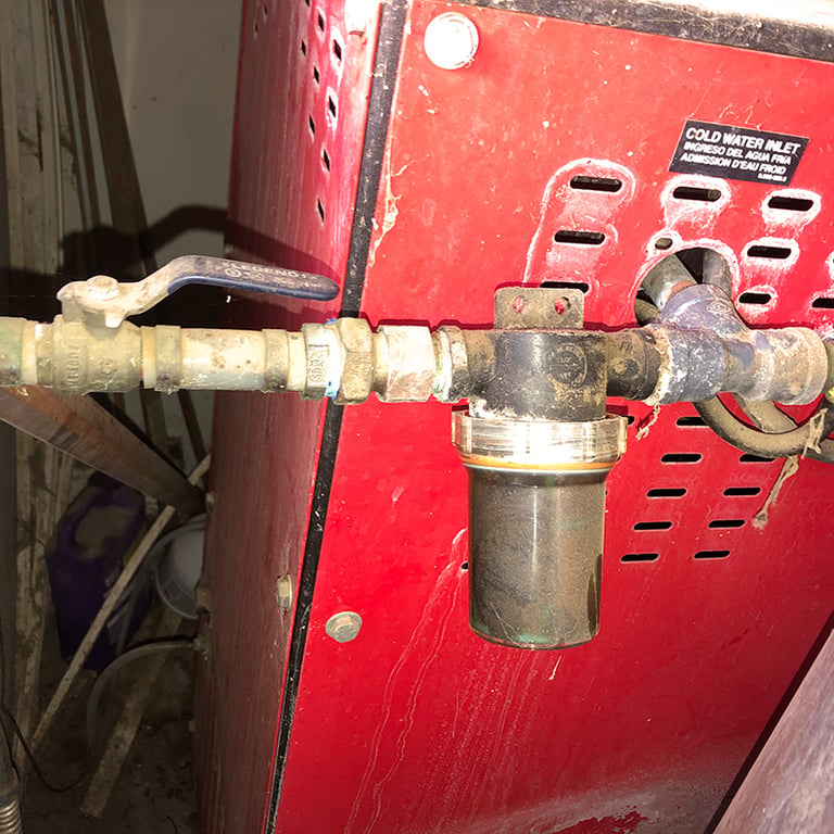 Inline Water Filter Filled With Debris. The Tanks Should Be Clear!