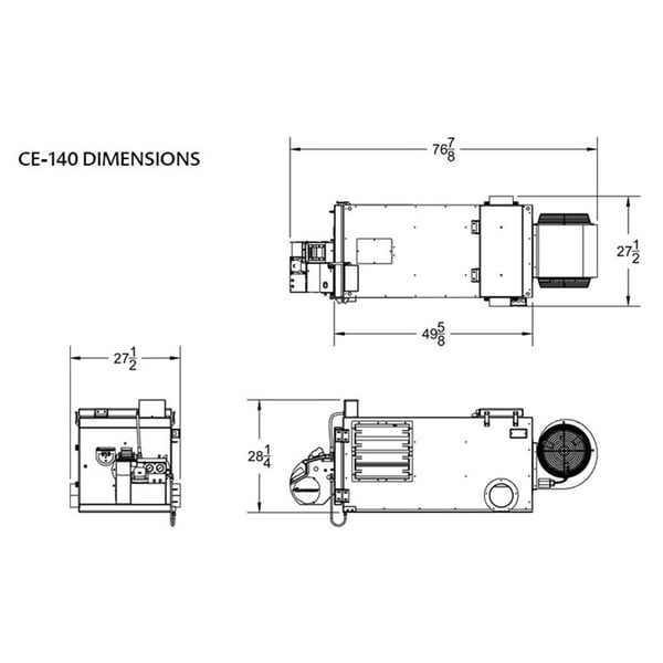 Clean Energy CE-140 Dimensions Diagram