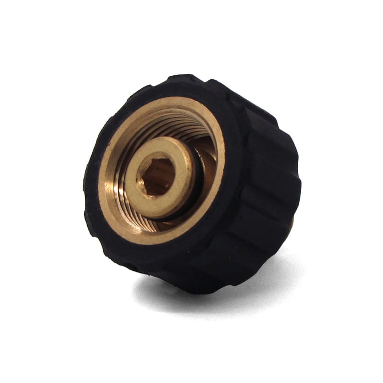 M22 F x 1/4 in MPT Brass Twist Coupler - 9.802-173.0