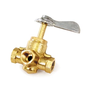 Flow Selector, 1/4" F 3-Way Brass