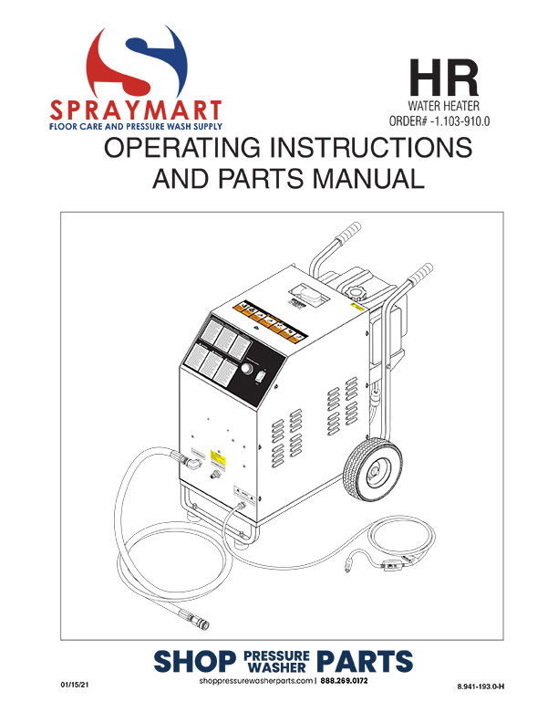 Hotsy Hot Box Operator Manual