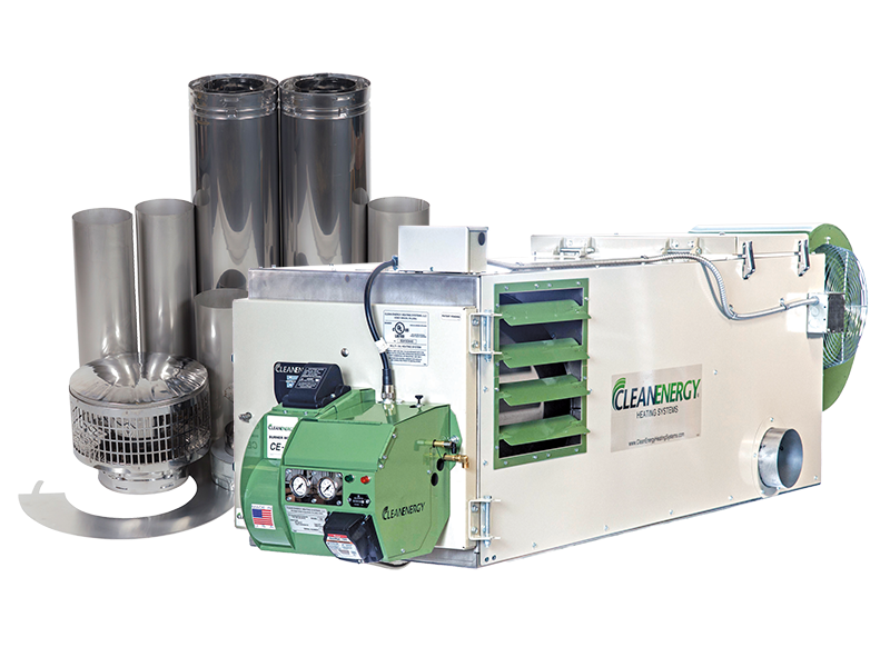 Clean Energy Waste Oil Heater and Vent Kit