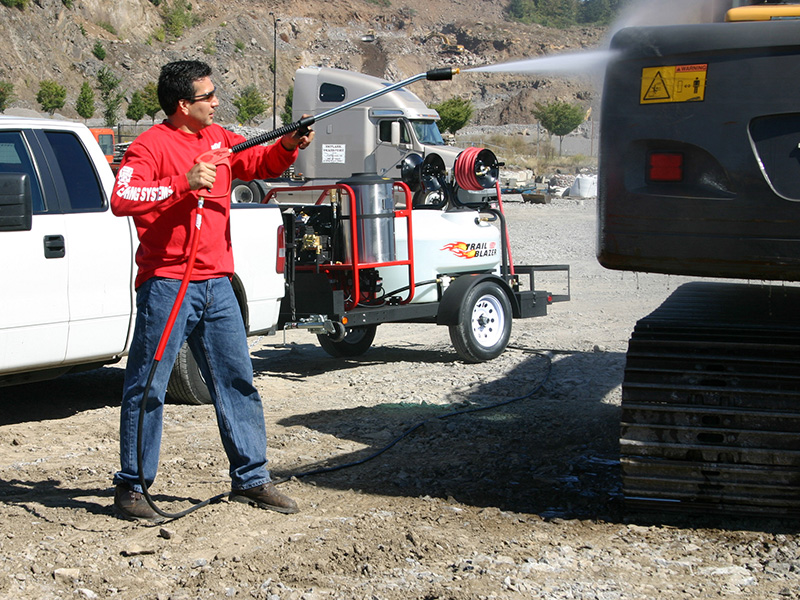 Pressure Washer Trailer Rental at Remote Job Site