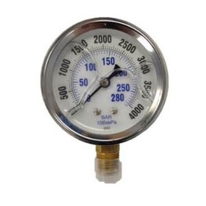 4000 PSI Pressure Gauge, Stainless Steel - 8.710-283.0