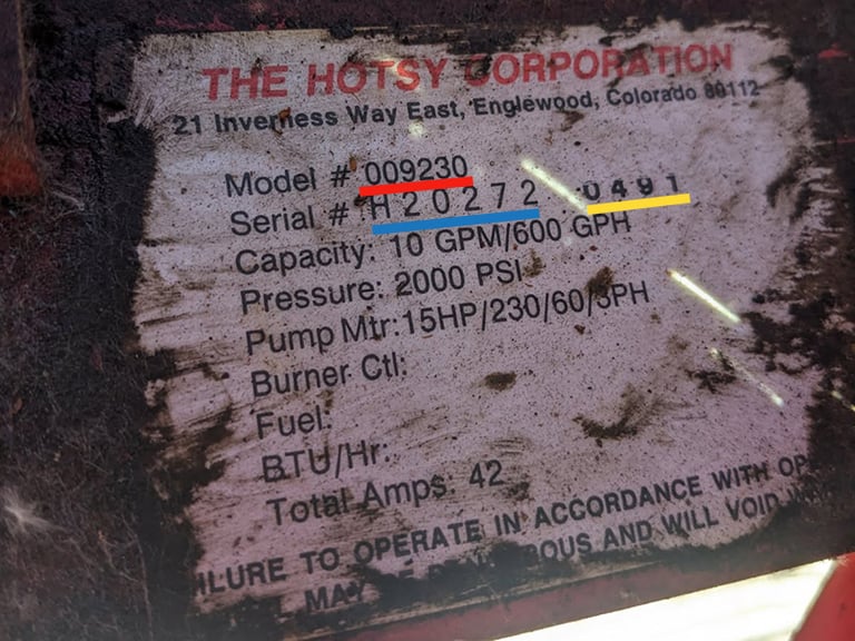 Hotsy Tag 0491