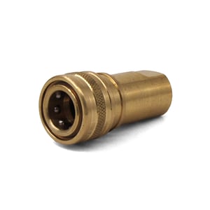 Brass Double Shut-Off Coupler QC x FPT