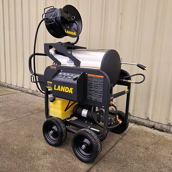 Hose Reel Platform Installed on Landa PHW
