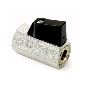 3830 Series Nickle-Plated Brass Mini-Ball Valve, FPT x FPT