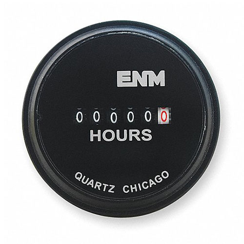 5-277V AC/DC Quartz Round Hour Meter - 8.749-183.0