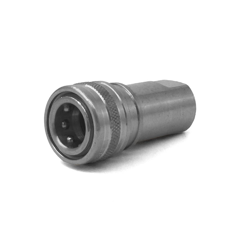 1/2" QC x FPT Double Shut Off Coupler, Stainless Steel - 8.709-561.0