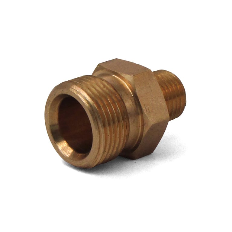M22 M x 1/4 in MPT Brass Twist Coupler Plug - 8.709-536.0