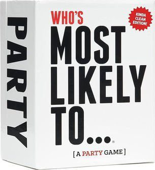 Who's Most Likely to… Kinda Clean Edition party card game box