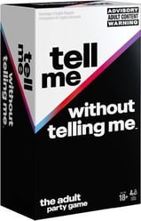 Tell me without telling me party card game box