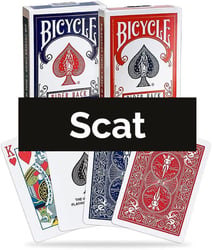 Scat card game box