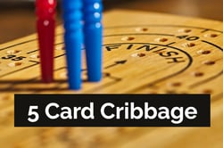 5 card cribbage board and pegs