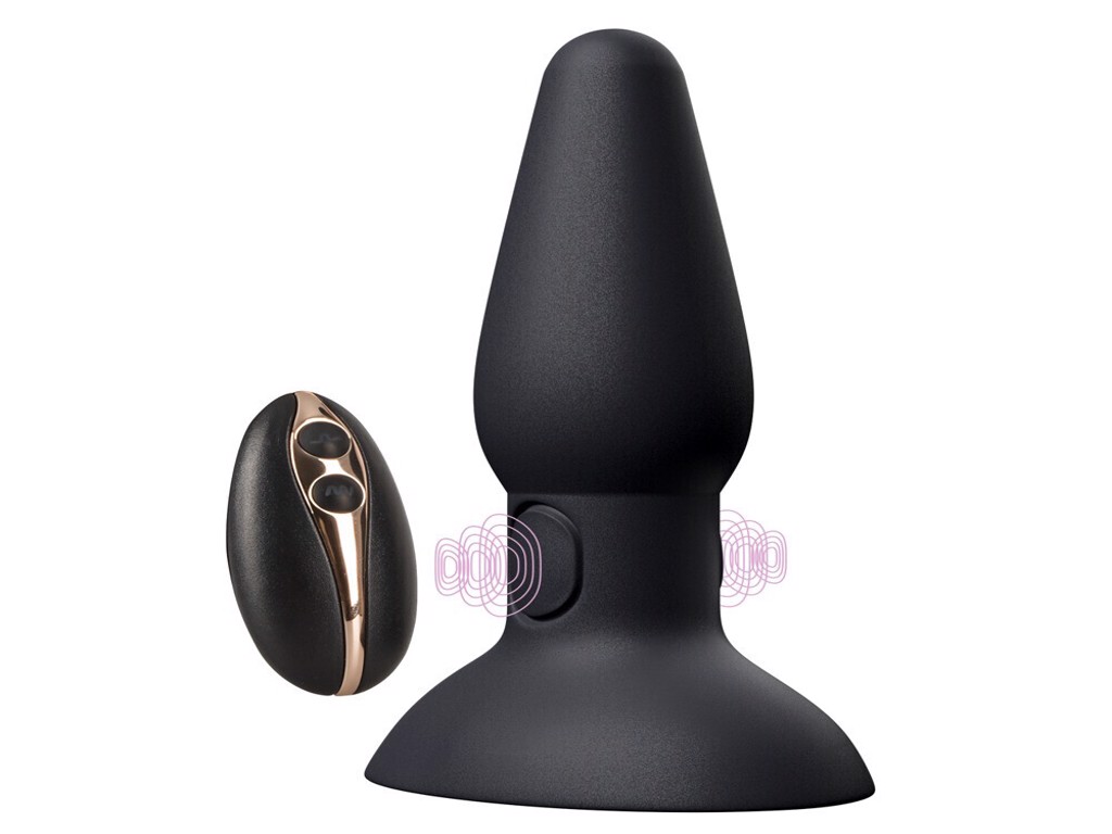 Black Velvet Thumping Anus Butt Plug