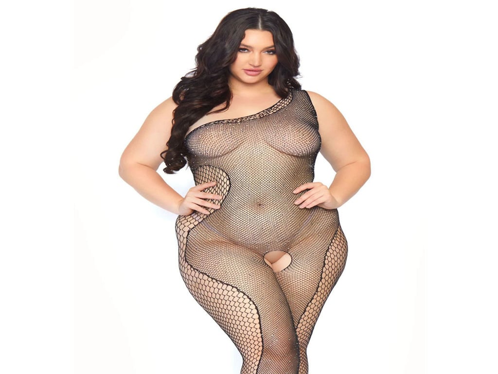 Leg Avenue Crystalized Bodystocking Plus Size UK 14 to 18