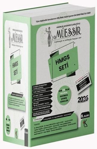 Müessir – HMGS Çıkmış Soru Bankası Seti Çözümlü Dr. Barış Küçük, Dr. Yaşar Mirzaoğlu, Hamza Parlak  - Kitap