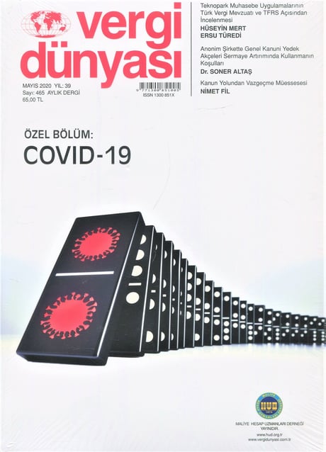 Vergi Dünyası Dergisi Mayıs 2020 Münever Yeğin 